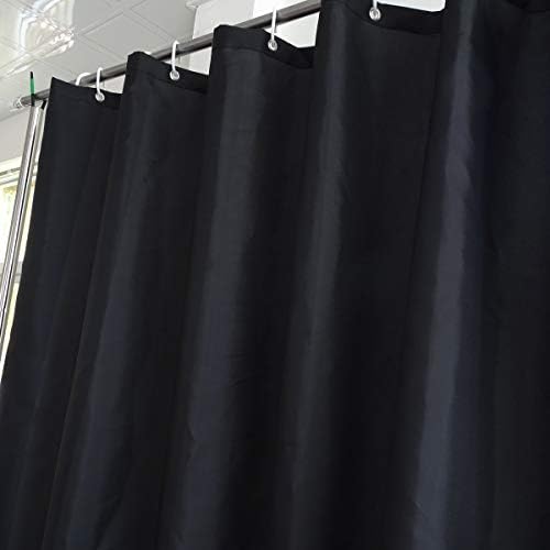 Vosign Short Shower Curtain Liner 72 x 60 Inch Black