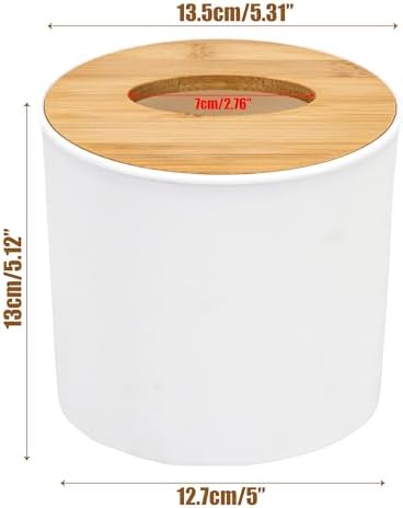BuleVina Bamboo Lid Tissue Holder Box 5x5 1
