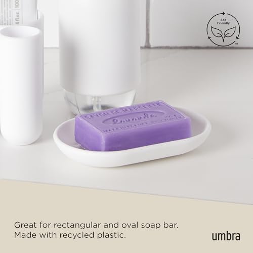 Umbra Touch Dish for Bathroom - Modern White Soap Holder