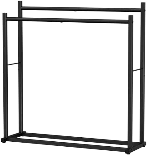 Honiter 2 Tier Free Standing Towel Rack - Black