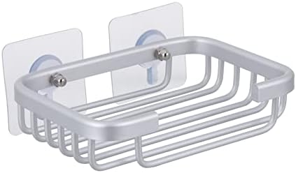Luxshiny Aluminum Soap Dish Holder with Drain