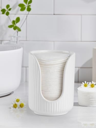 ABRUTY Bathroom Cup Holder 3-4oz Ceramic Dispenser for Vanity Countertops