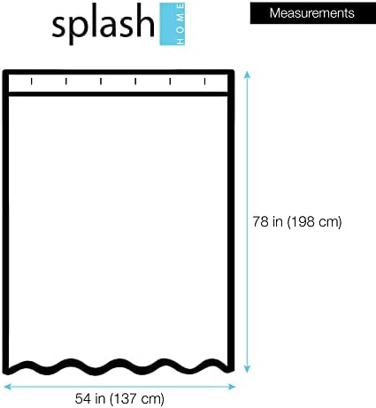 Splash Home Ella Soft Microfiber Shower Curtain Liner - 70x72 Black