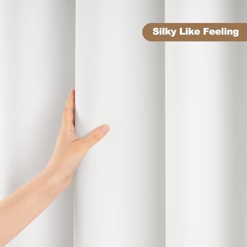 UFRIDAY Premium PEVA White Shower Curtain Liner 72x66 Inch