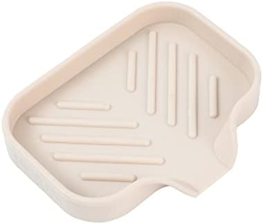 Silicone Bathroom Soap Dish with Drain Spout