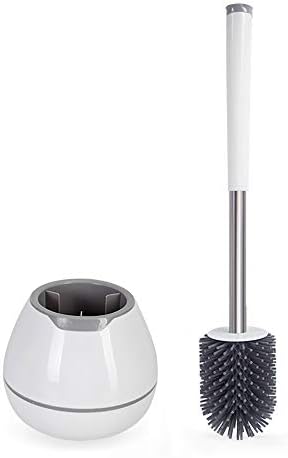 BOOMJOY Toilet Brush and Holder Set - White