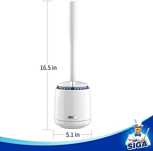 MRSIGA Toilet Bowl Brush and Holder White 1 Pack