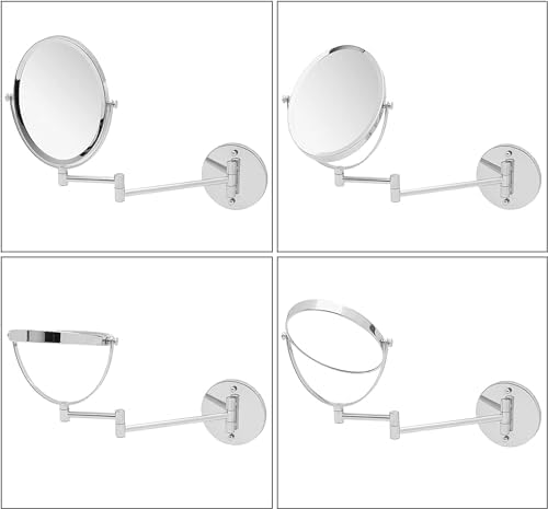 MIRRORVANA Wall Mounted Vanity Mirror 5X 1X Magnification