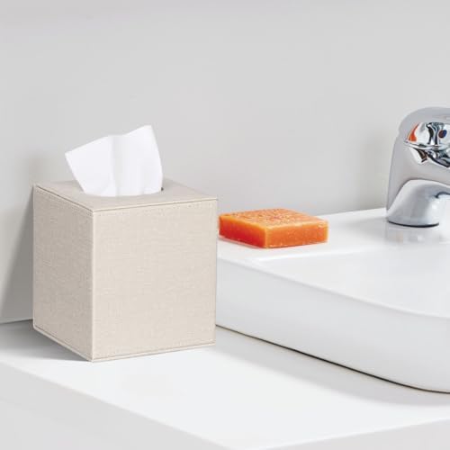 ArcaGuru Tissue Box Cover with Magnetic Closure - Beige