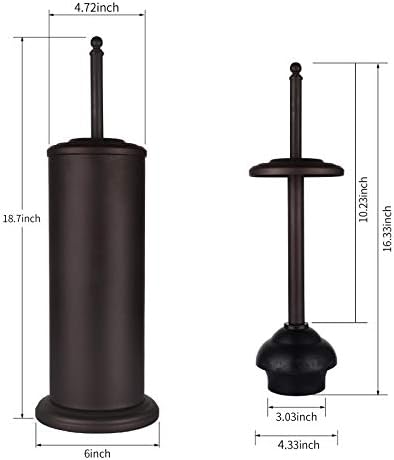 DOWRY Anti-Hand Off Bronze Toilet Plunger with Holder