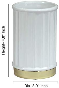 nu steel PAN5H Panache Ceramic Tumbler - White Gold Finish