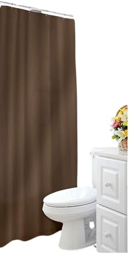 Dependable Industries Inc Essentials Waterproof Shower Curtain Liner with 3 Metal Grommets Brown