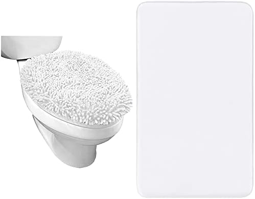 GORILLA GRIP Toilet Lid Cover and Bath Rug Bundle