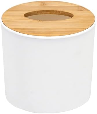 BuleVina Bamboo Lid Tissue Holder Box 5x5 1