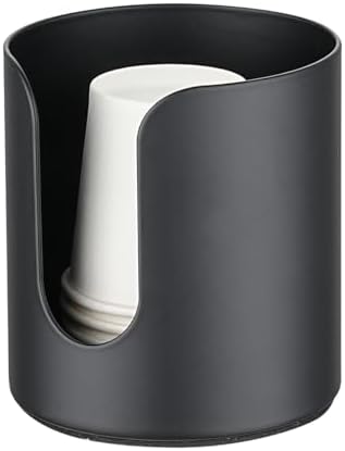 JQK Bathroom Cup Dispenser Black 3 oz or 5 oz