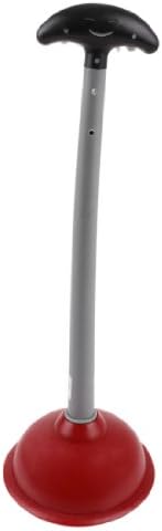 Qtqgoitem Plastic Toilet Plunger Red Black 1