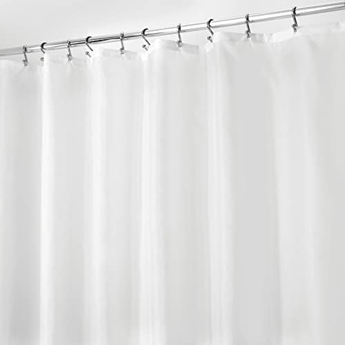 mDesign Heavy Duty Shower Curtain Liner - 72x72 White