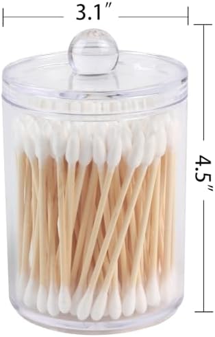 Aynoo Acrylic Q-Tip Holder Dispenser 12 oz