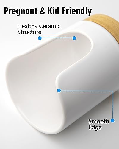 Viosuniu Ceramic Cup Dispenser - BPA Free Kids Safe White