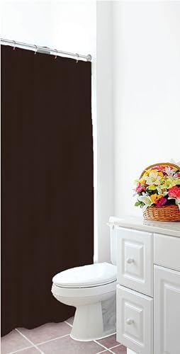 Premium 6 Gauge PEVA Magnetic Shower Curtain Liner 70x72 Chocolate