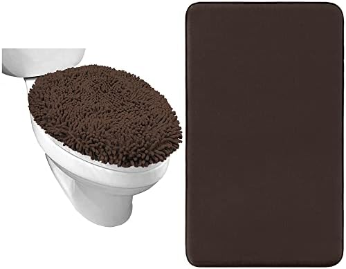 GORILLA GRIP Toilet Lid Cover and Bath Rug 2 Pack