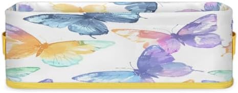 Snatocys Flying Spring Butterflies Toilet Paper Basket with Handles