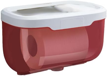 Wall Mounted Tissue Box Holder Large Capacity Transparent Pink