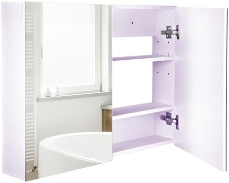 HOMCOM 315 Inch Bathroom Mirror with Storage