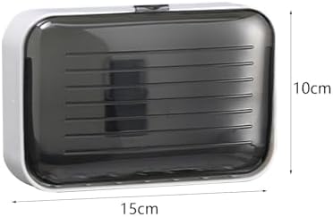 Elegant Black Soap Dish Holder with Cover