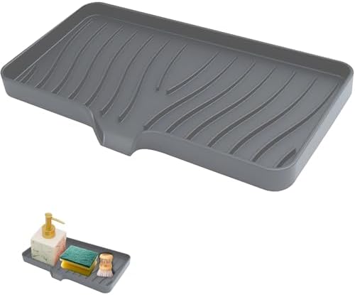 Rymss Large Silicone Soap Dish with Drain Spout