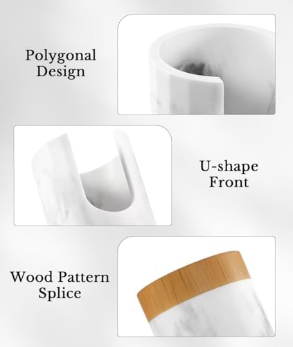 Luxspire Marble Resin Cup Dispenser for Bathroom