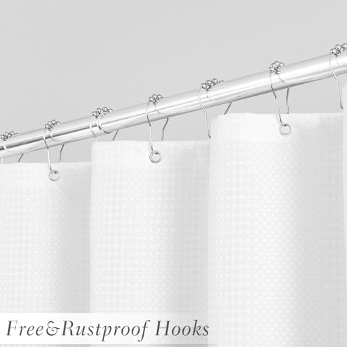 Hokibero Brown Misty Forest Mountain Nature Tree Fabric Shower Curtain 72x78