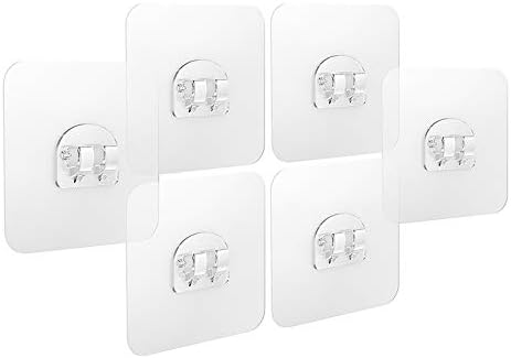 LUXEAR 6-Piece Reusable Adhesive Sticker for Bathroom and Kitchen