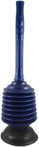 Qtqgoitem Suction Power Drain Cleaning Pump Plunger Navy Blue Black