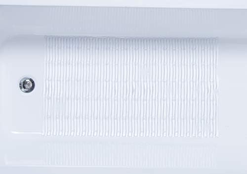 TIKE SMART Bamboo Non-Slip Bath Mat - Clear Vinyl