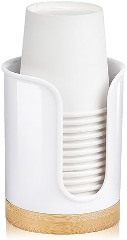 Bathroom Cup Dispenser - PCBamboo White Pack of 1 1