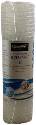 Dependable Industries Inc Velvet Grass Bath Mat 27 x 15 Clear