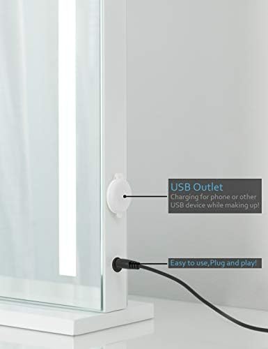 iCREAT Vanity Mirror with USB Light Strip 18x228 Inch