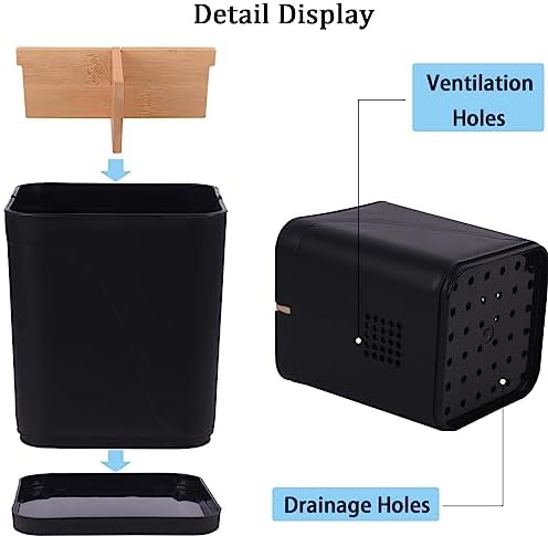 Heagoale Electric Toothbrush Holder with Bamboo Dividers