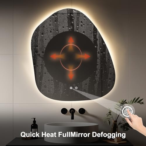 WallBeyond LED Bathroom Mirror with Dimmable Light and Anti-Fog Function