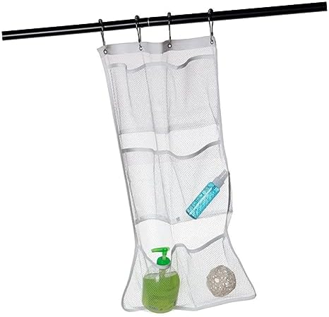 6 Pocket Mesh Shower Organizer Bag for Bathroom