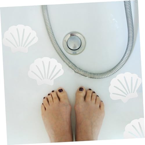 12pcs Shell-Shaped Anti-Slip Bathtub Stickers