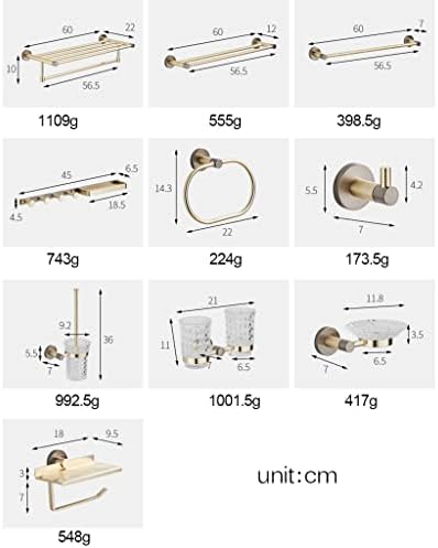 LeGDOr Brushed Gold Bathroom Accessory Set