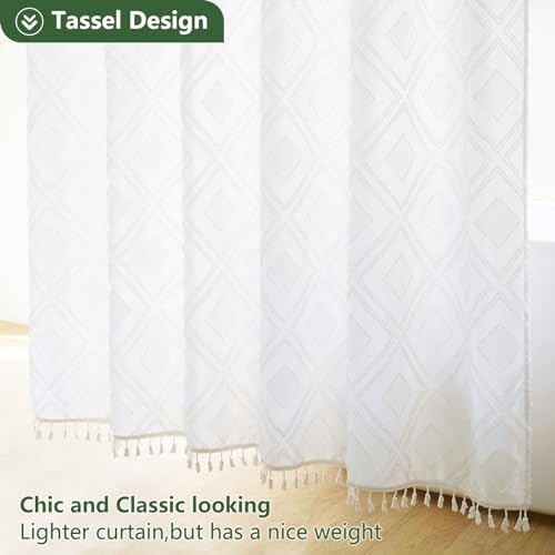 EurCross Stall Shower Curtain 36x72 Soft and Water-Repellent Geometric Tufted Fabric