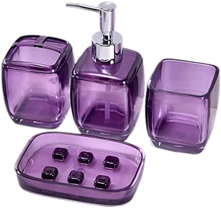 JHNIF 4Pc Acrylic Bathroom Accessories Set