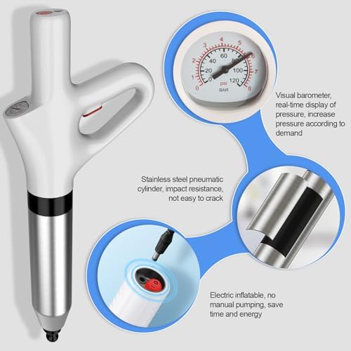 Hengriacly Electric Toilet Plunger with One Touch Button