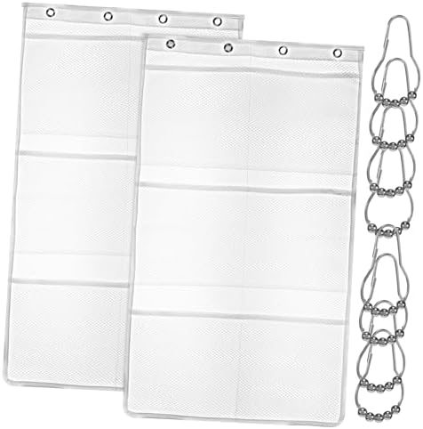 Holibanna 2pcs Mesh Shower Organizer Hanging Hooks 1