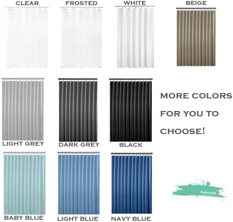 Eazzier Bath 72x72 Inch Thin Shower Curtain Liner