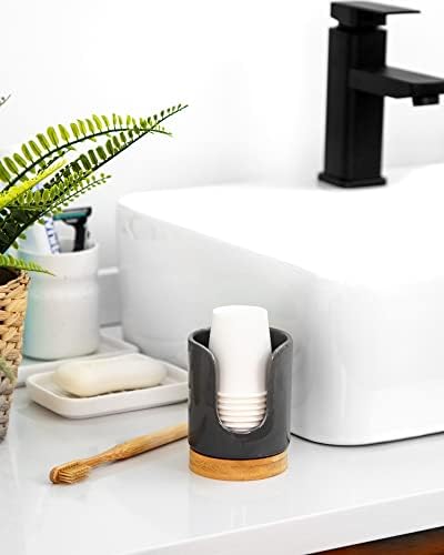 Ceramic Cup Dispenser - BPA Free Kids Safe Grey