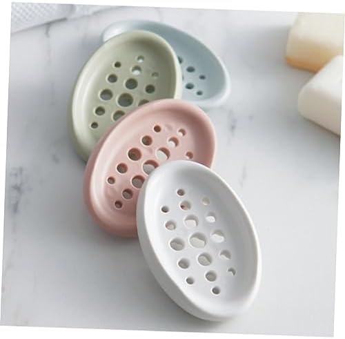 Garneck Creative Oval Silicone Soap Dish Tray